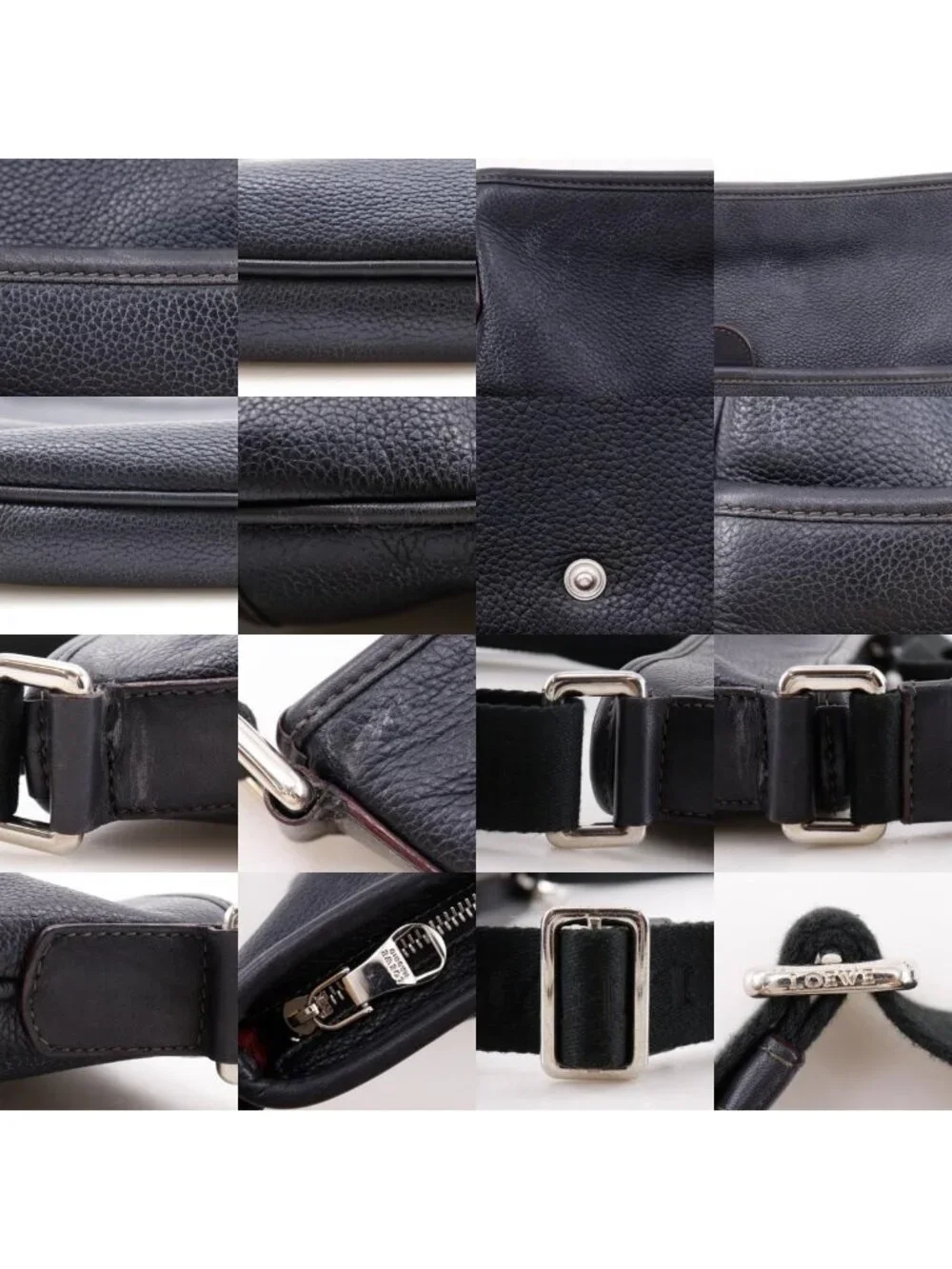 Loewe Anagram Leather Black Shoulder Bag